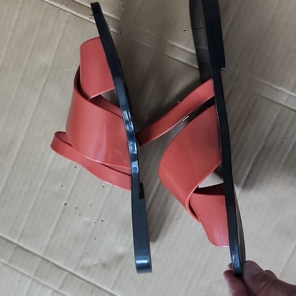 Melissa + Jason Wu burnt orange Diane slip on sandals-7 - Picture 5 of 7